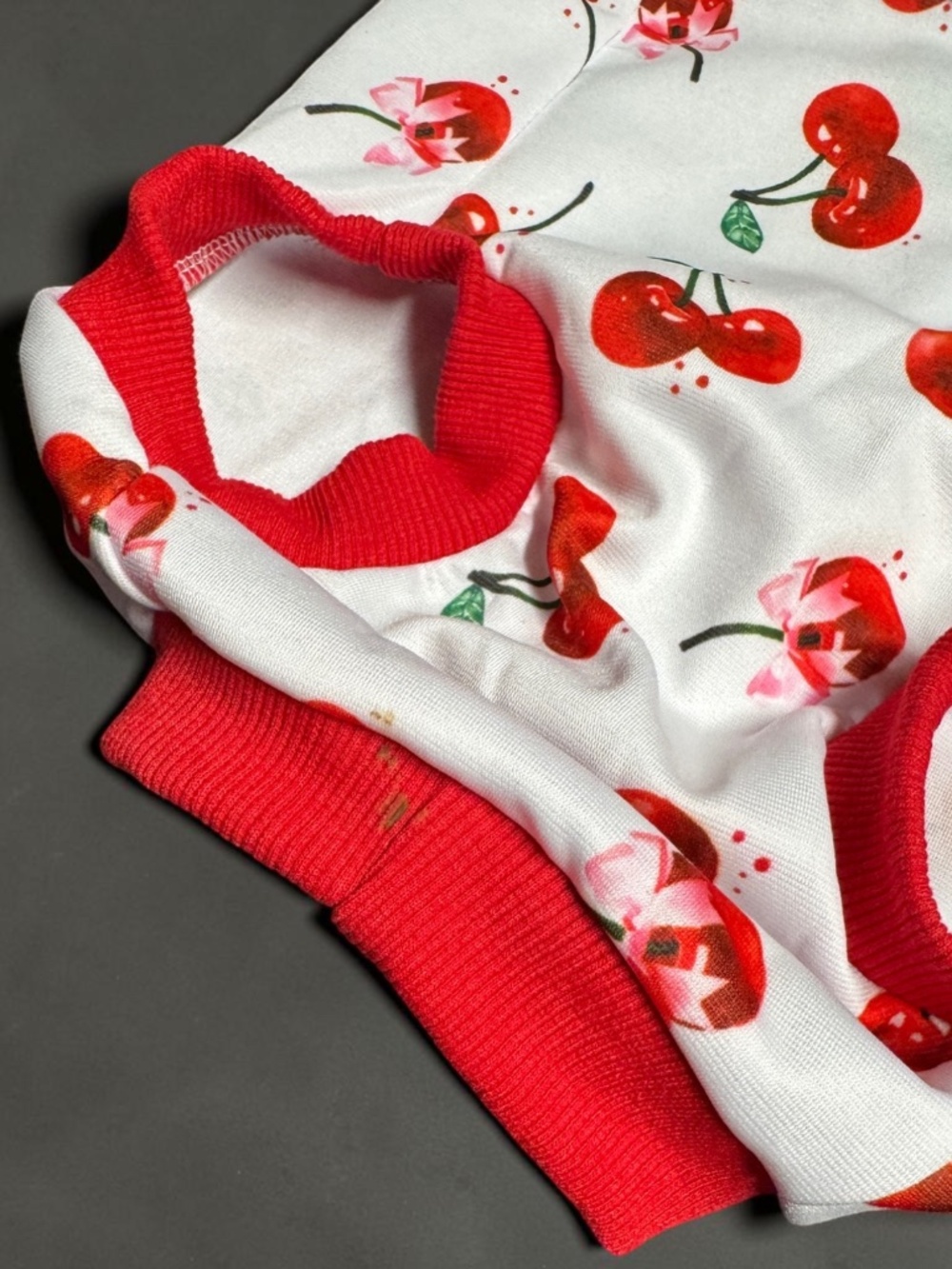 Dog Recovery Suit Small Cherry Print Surgery Onesie NWOT - Picture 9 of 16